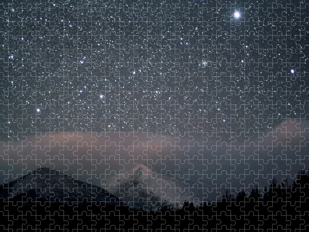 Constellation Jigsaw Puzzle featuring the photograph Stars Over Rocky Mountain National Park by Pat Gaines