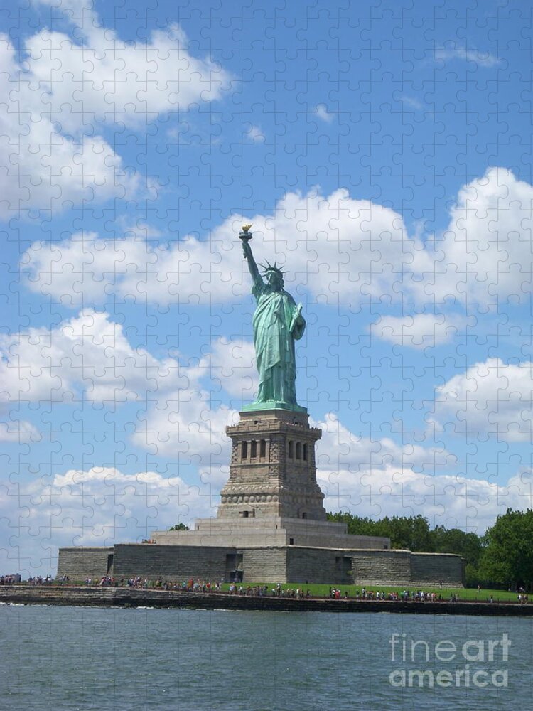 Statue Of Liberty Jigsaw Puzzle featuring the photograph Statue Of Liberty by Barbra Telfer