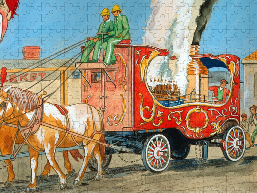 Calliope Jigsaw Puzzle featuring the painting Steam Calliope by Unknown