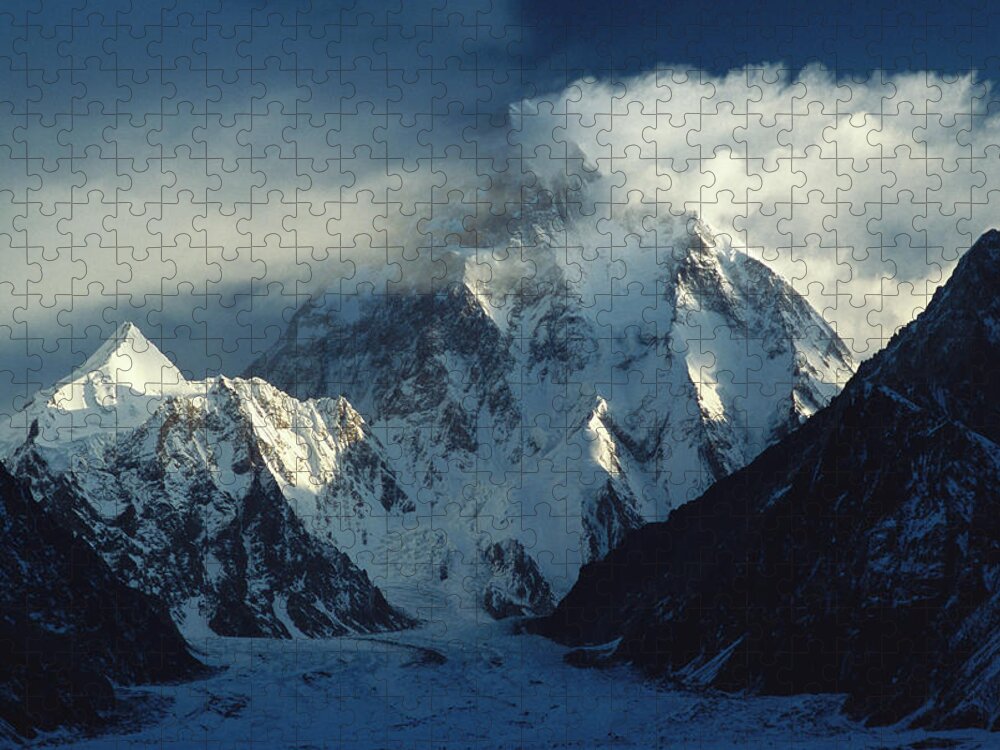 00260197 Jigsaw Puzzle featuring the photograph Storm Engulfing K2 by Colin Monteath