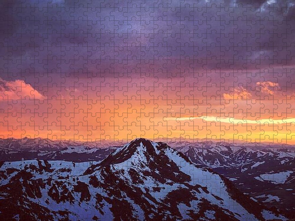 Colorado Jigsaw Puzzle featuring the photograph Stormy Sunset by Kevin Schwalbe