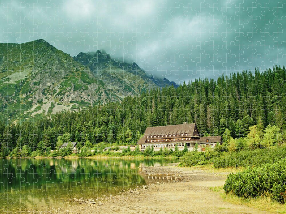 Scenics Jigsaw Puzzle featuring the photograph Strbske Pleso - Mountain Lake by Yorkfoto