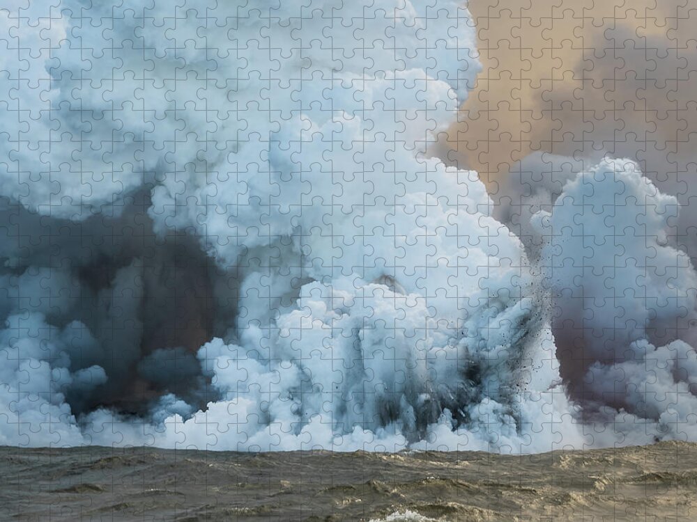 Lava Jigsaw Puzzle featuring the photograph Submerged Lava Bomb by William Dickman