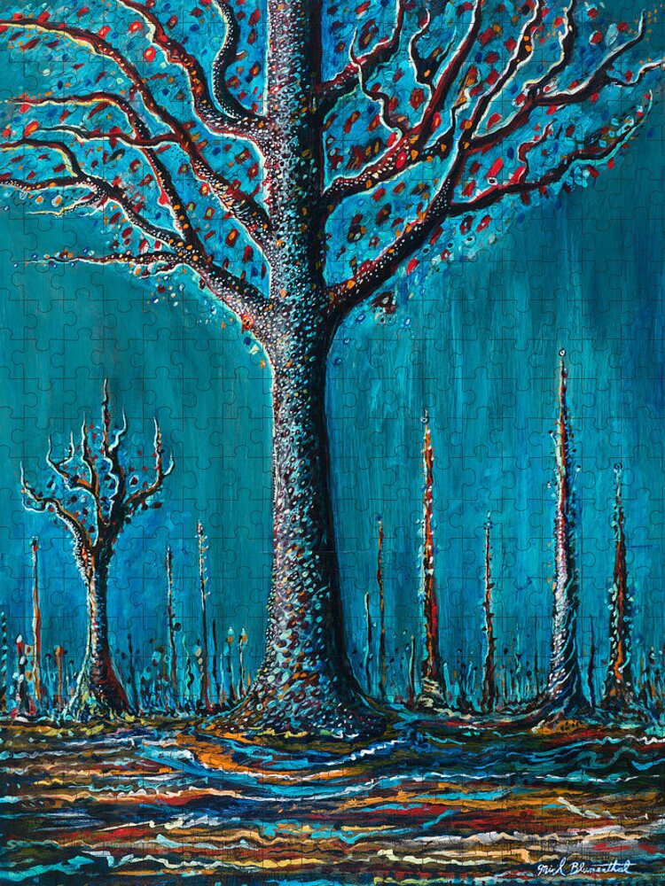 Tree Jigsaw Puzzle featuring the painting Sugar Tree by Yom Tov Blumenthal