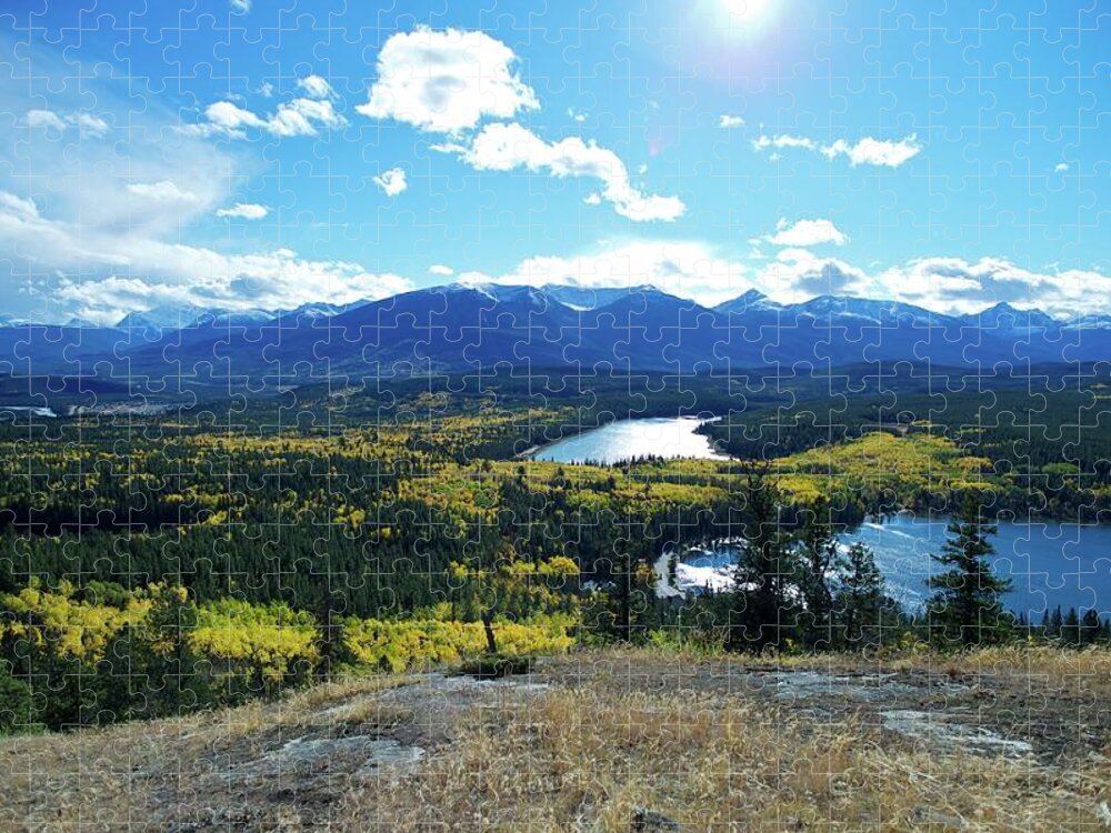 Scenics Jigsaw Puzzle featuring the photograph Sun, View And Pyramid Lake by Dominik Eckelt