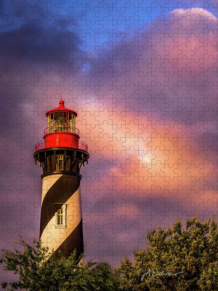 St Augustine Jigsaw Puzzle featuring the photograph Sunlit Lighthouse by Joseph Desiderio