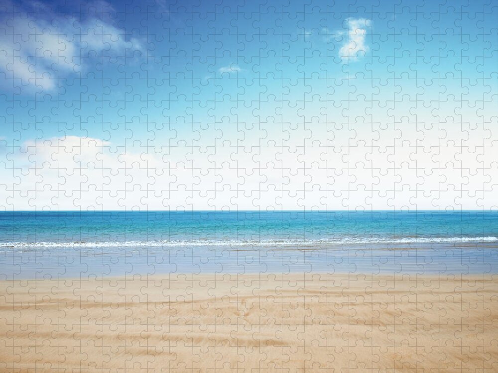 Scenics Jigsaw Puzzle featuring the photograph Sunny Beach by Aaron Foster