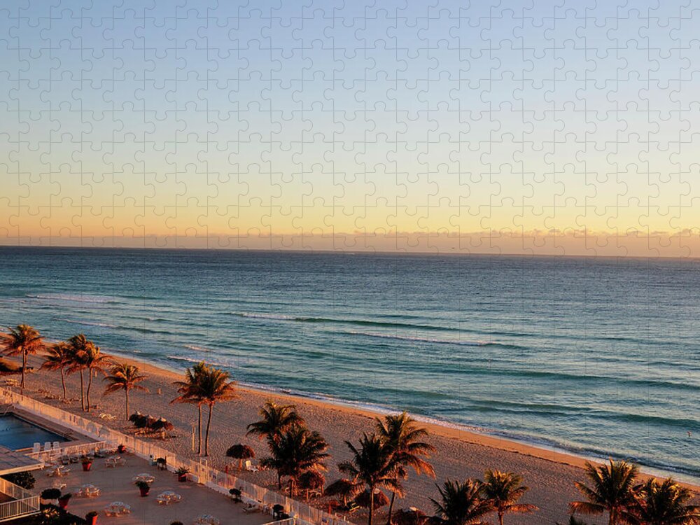 Beach Hut Jigsaw Puzzle featuring the photograph Sunny Isles, Miami by Ixefra