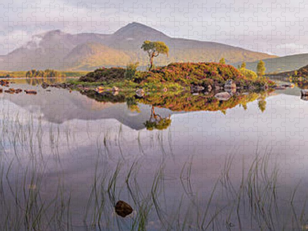 Scenics Jigsaw Puzzle featuring the photograph Sunrise On Rannoch Moor by Copyright