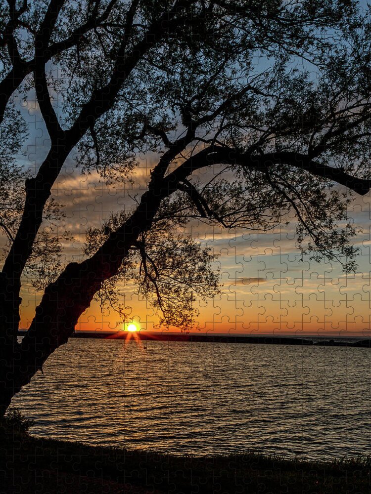 Sunset Jigsaw Puzzle featuring the photograph Sunset at Breitbeck Park by Rod Best