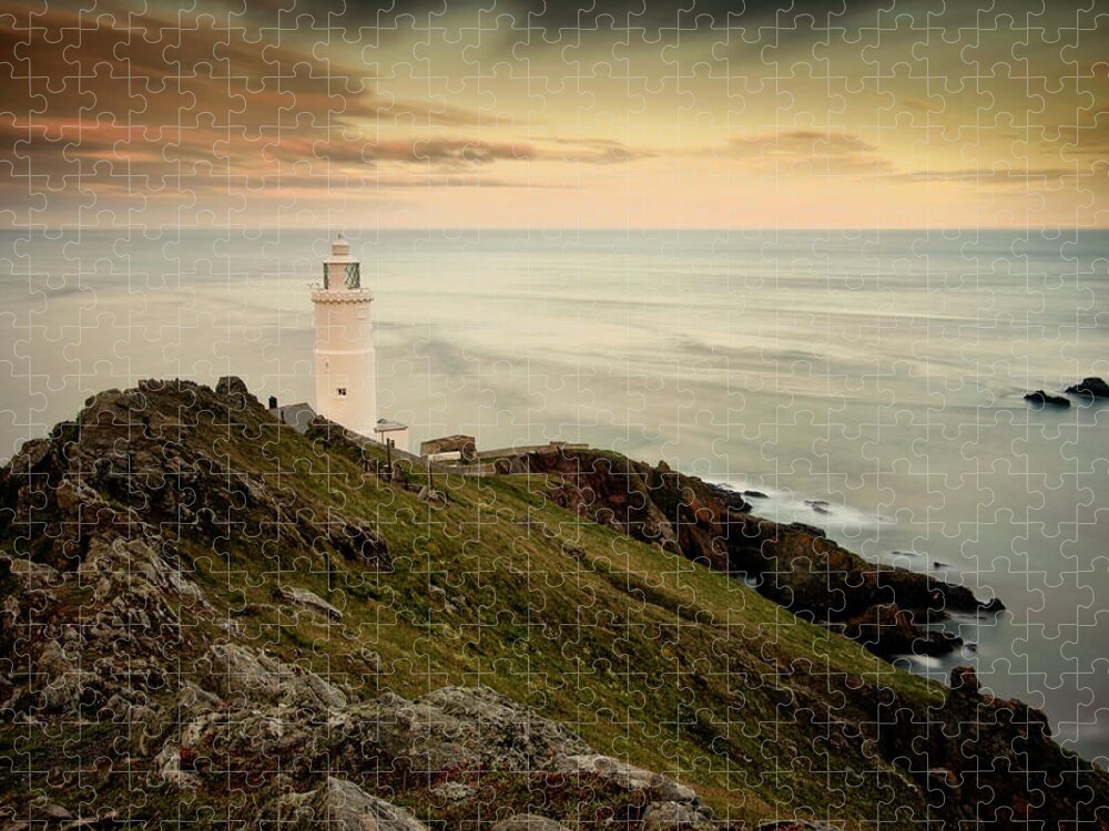 Outdoors Jigsaw Puzzle featuring the photograph Sunset At Start Point, South Devon by Martyn Hasluck Photography