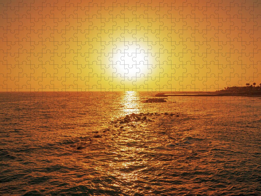 Sunset Jigsaw Puzzle featuring the photograph Sunset in Costa Adeje by Sun Travels