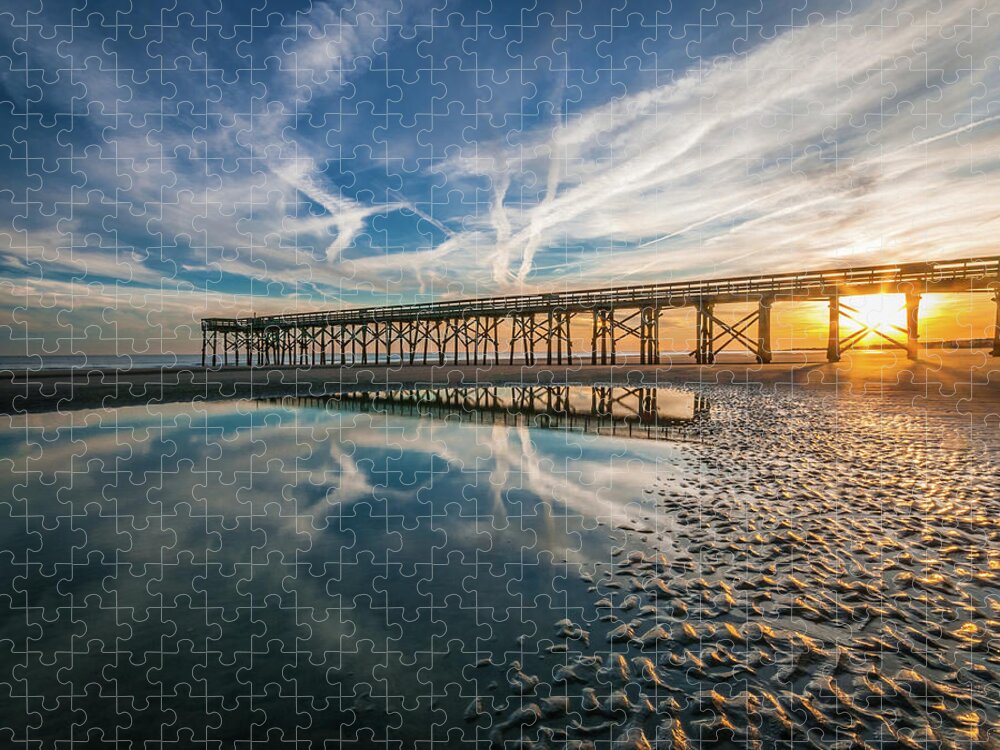 Scenics Jigsaw Puzzle featuring the photograph Sunset by Mason Cummings