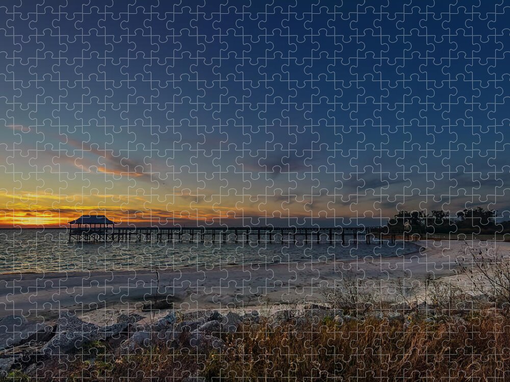 Sunset Jigsaw Puzzle featuring the photograph Sunset Serenity by JASawyer Imaging
