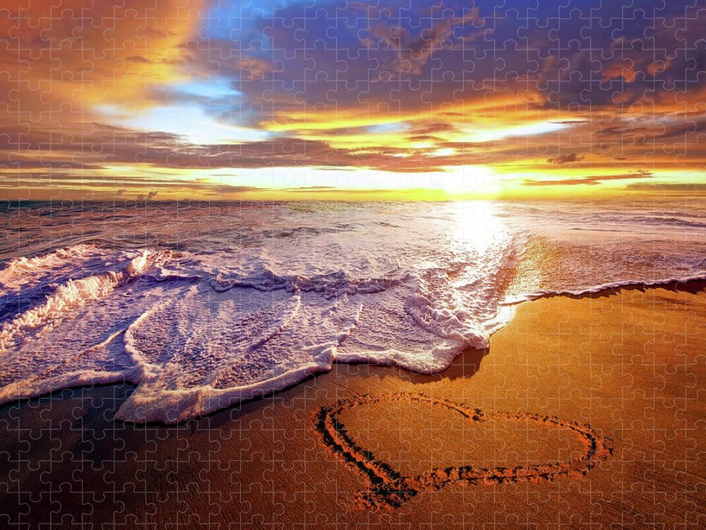 Romantic Sunset 750 Piece Large Format Jigsaw Puzzle FREE SHIPPING 