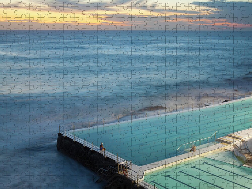 Summer Jigsaw Puzzle featuring the photograph Swimming Pools At Bondi Beach, Before by Kathrin Ziegler