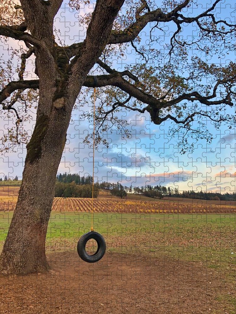 Tree Jigsaw Puzzle featuring the photograph Swing In Tree by Brian Eberly