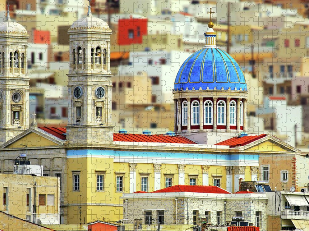 Mediterranean Europe Jigsaw Puzzle featuring the photograph Syros, Agios Nikolaos Church by Patricia Fenn Gallery