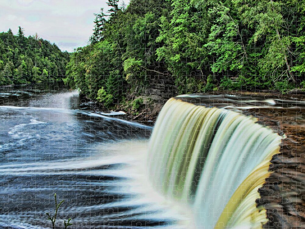 Waterfalls Jigsaw Puzzle featuring the photograph Tahquamenon Falls, Michigan by Bill Jonscher