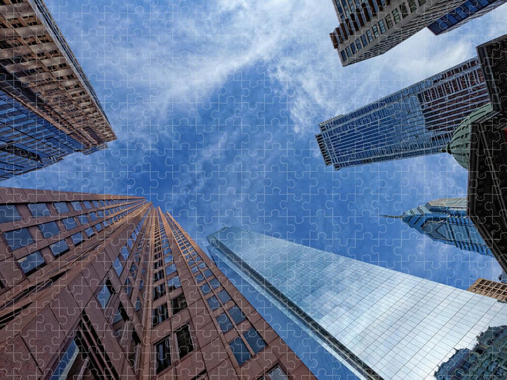 Buildings Jigsaw Puzzle featuring the photograph Tall Buildings Of Downtown Philadelphia by Phil DEGGINGER