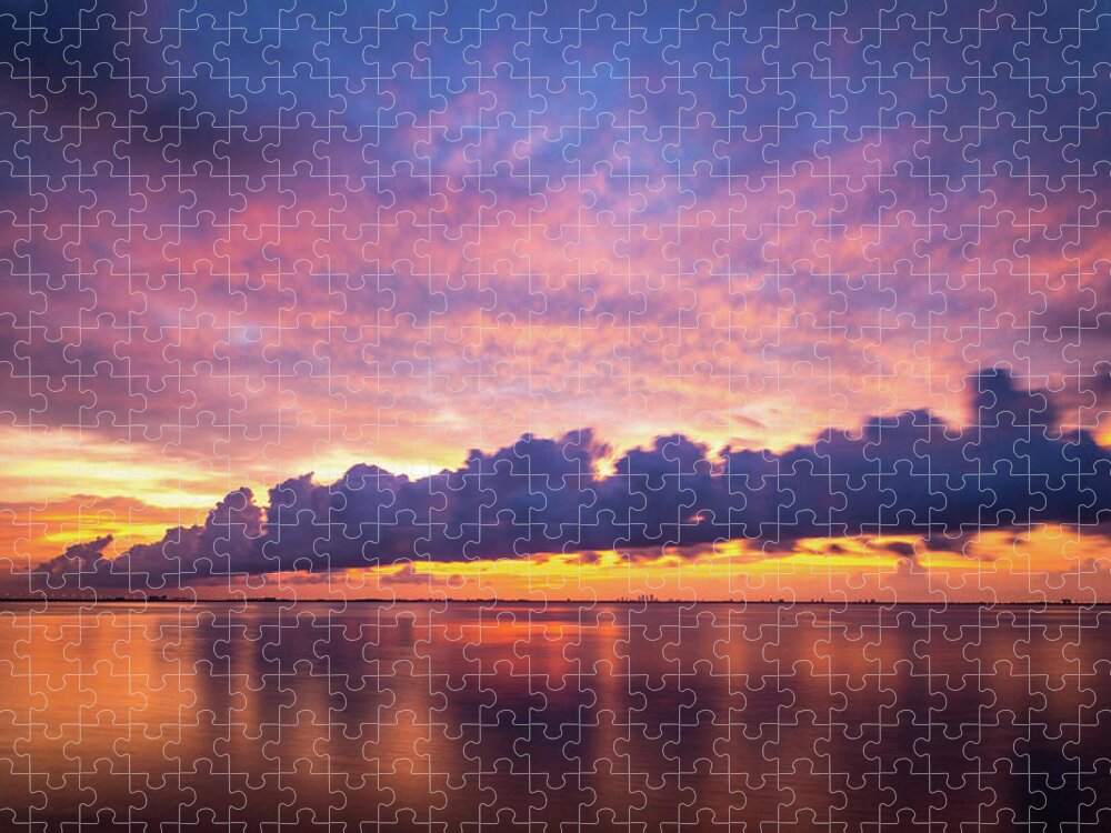 Clouds Jigsaw Puzzle featuring the photograph Tampa Bay Sunrise by Joe Leone
