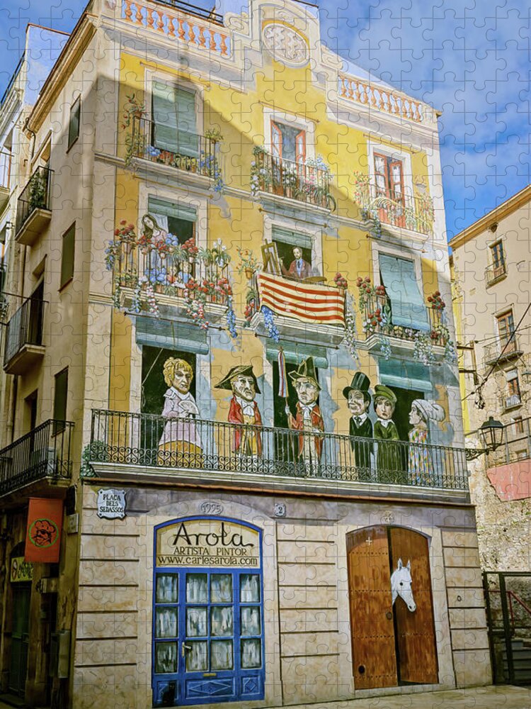 Joan Carroll Jigsaw Puzzle featuring the photograph Tarragona Spain Mural by Joan Carroll