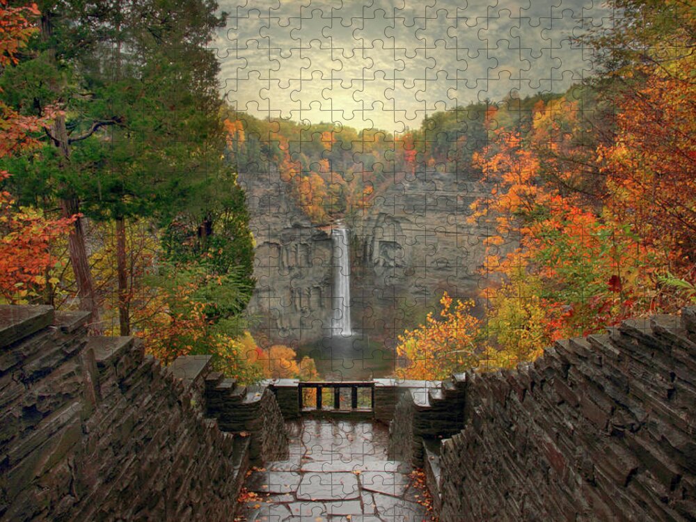 Nature Jigsaw Puzzle featuring the photograph Taughannock Lights by Jessica Jenney