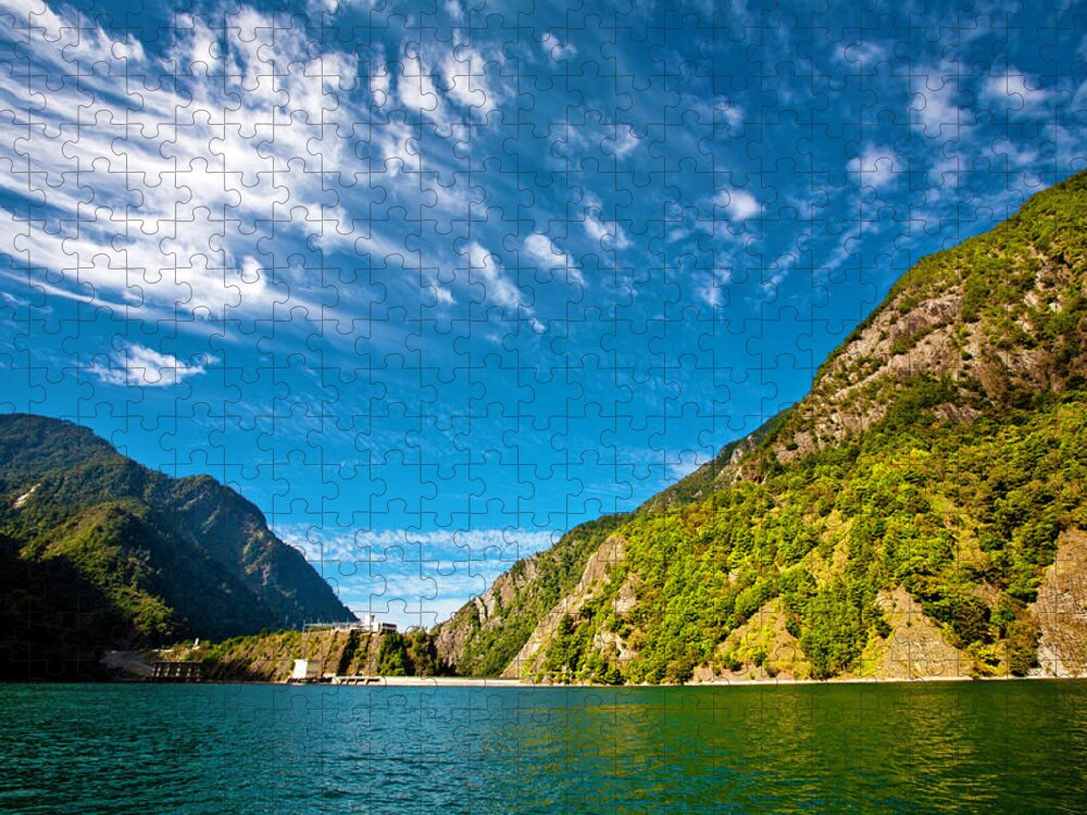 Scenics Jigsaw Puzzle featuring the photograph Te-chi Reservoir by Jung-pang Wu