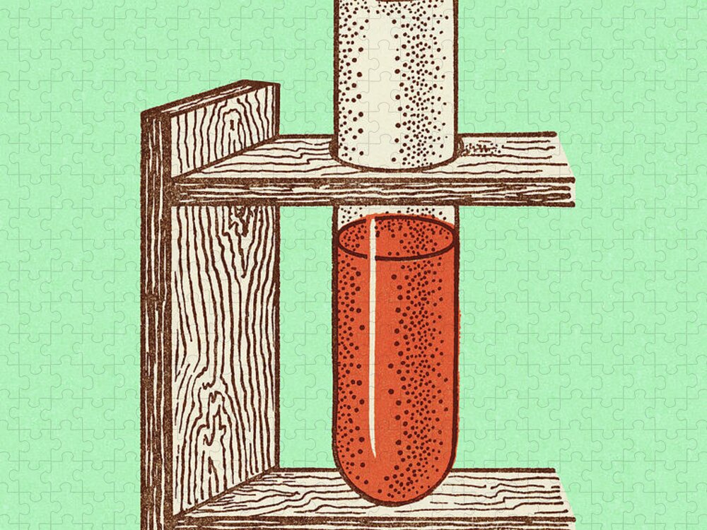 Biology Jigsaw Puzzle featuring the drawing Test Tube of Your Blood by CSA Images