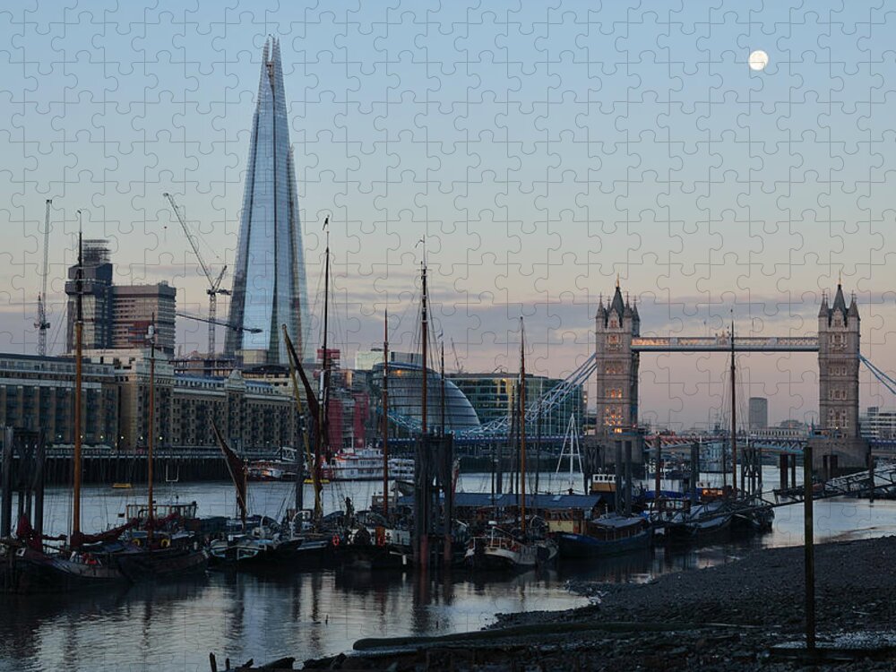 Gla Building Jigsaw Puzzle featuring the photograph Thames At Twilight by Adam Lister