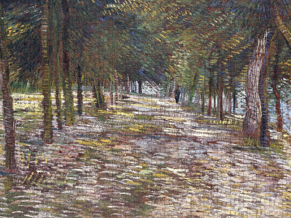 Tree Jigsaw Puzzle featuring the painting The Avenue At The Park Of Voyer-d'argenson At Asnieres, 1887 by Vincent Van Gogh
