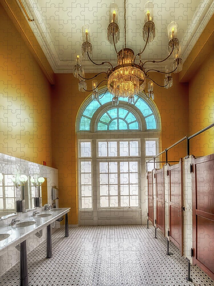 Ladies Room Jigsaw Puzzle featuring the photograph The Choo Choo Ladies Room by Susan Rissi Tregoning