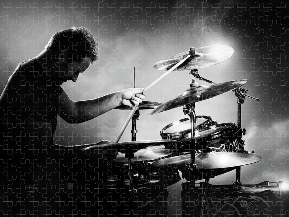 Drummer Jigsaw Puzzle featuring the photograph The Drummer by Johan Swanepoel