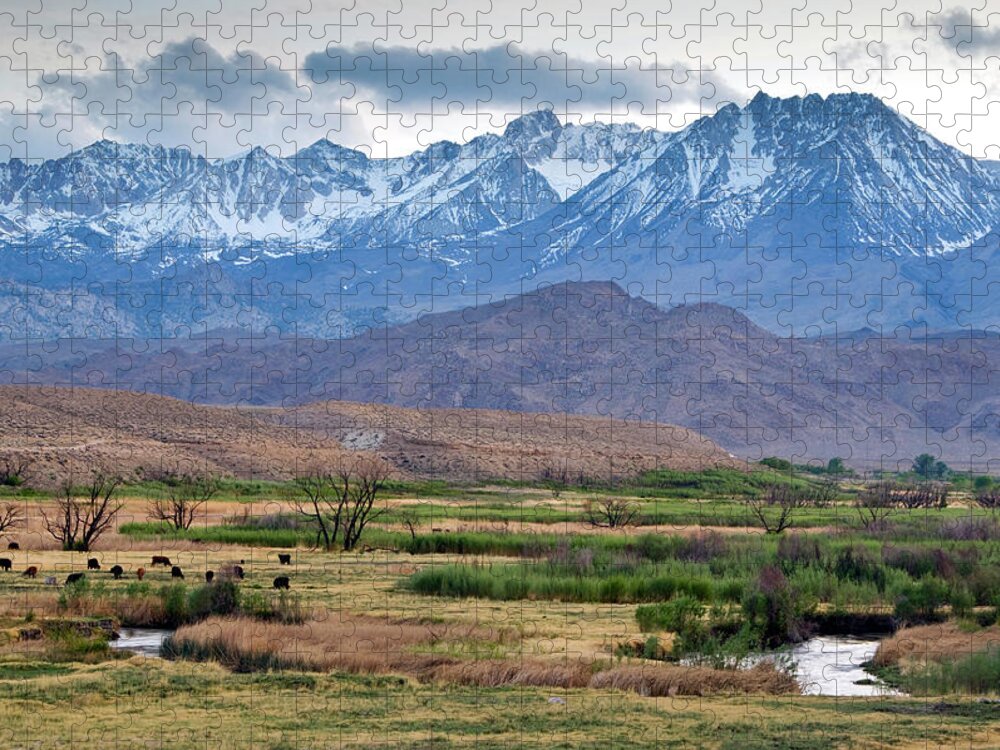 Scenics Jigsaw Puzzle featuring the photograph The Eastern Sierra Nevada Mountains by Rachid Dahnoun