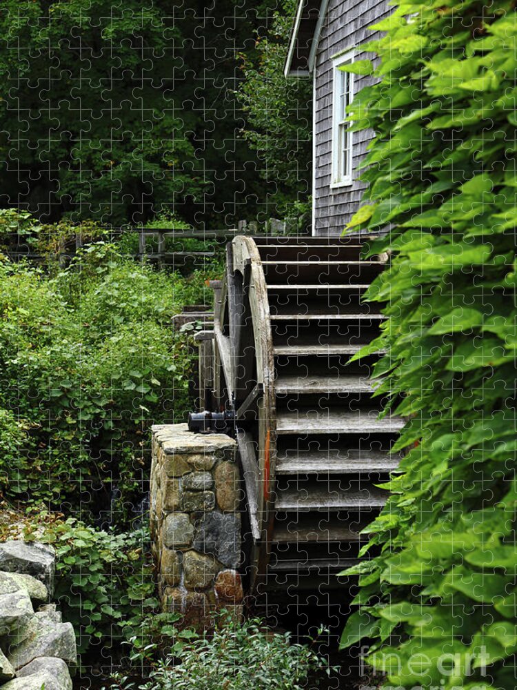 Massachusetts Jigsaw Puzzle featuring the photograph The Gristmill by Terri Brewster
