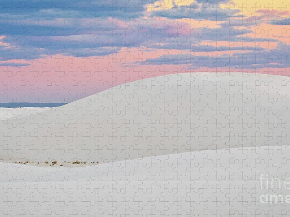 White Sands National Monument Jigsaw Puzzle featuring the photograph The Land Of Baby Pinks And Blues by Doug Sturgess