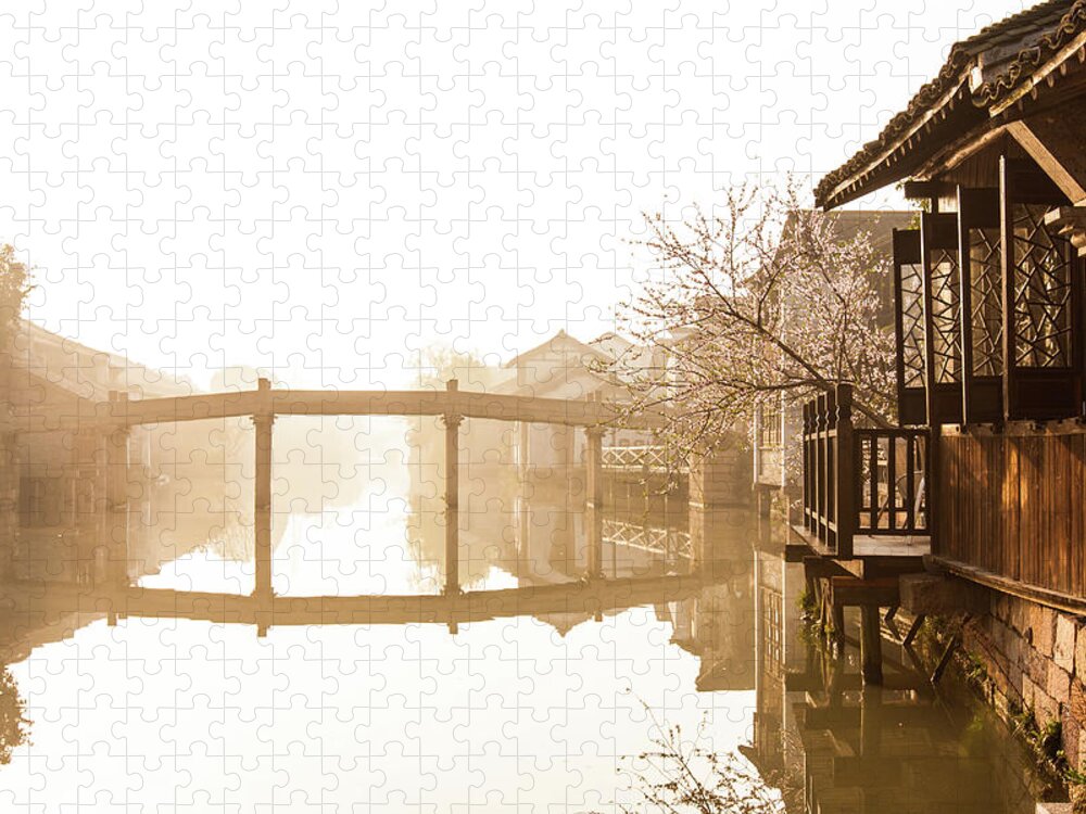 Dawn Jigsaw Puzzle featuring the photograph The Morning Of Wuzhen by Lacily Wu Presents