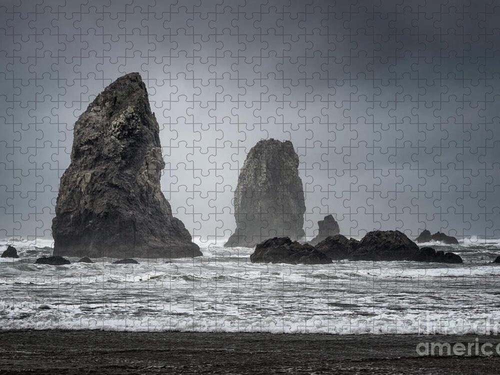 Beach Jigsaw Puzzle featuring the photograph The Needles 1 by Al Andersen