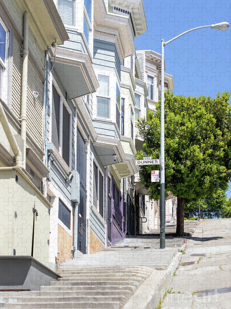 Wingsdomain Jigsaw Puzzle featuring the photograph The Peter Macchiarini Kearny Street Steps San Francisco R476 by Wingsdomain Art and Photography
