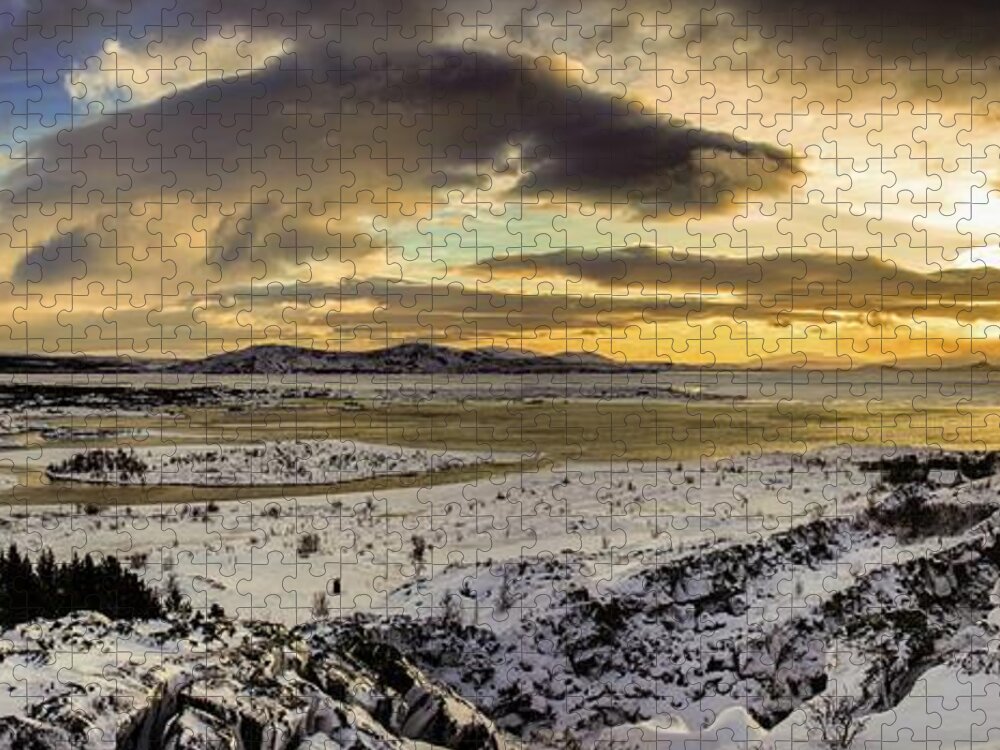 Sunrise Jigsaw Puzzle featuring the photograph The power of Nature by Robert Grac
