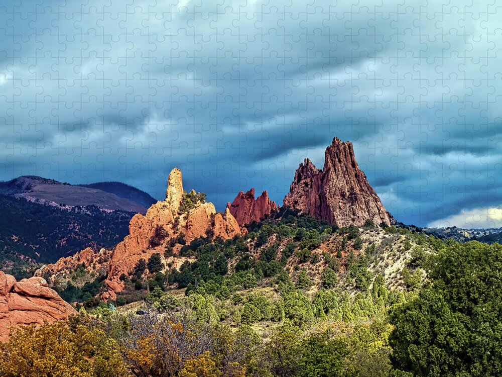 Garden Of The Gods Jigsaw Puzzle featuring the photograph The Way Between by Alana Thrower