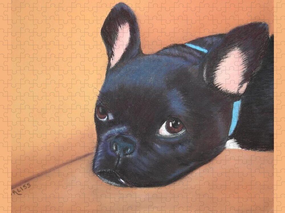 Dog Jigsaw Puzzle featuring the pastel This Is Max by Carol Corliss