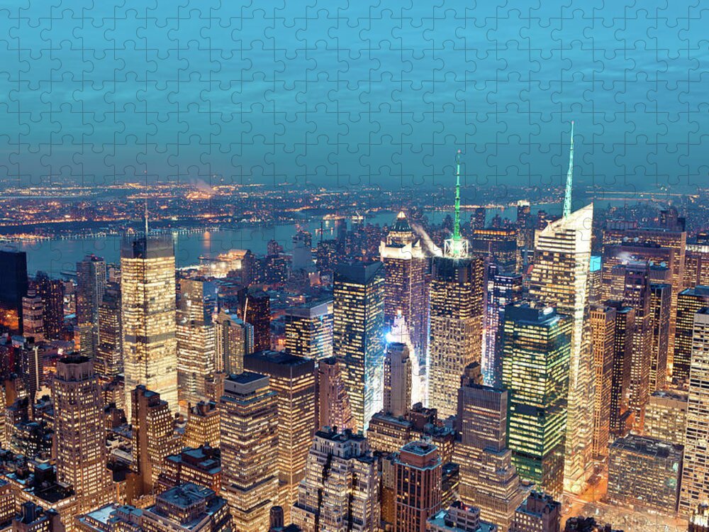 Downtown District Jigsaw Puzzle featuring the photograph Time Square, New York City by Pawel.gaul