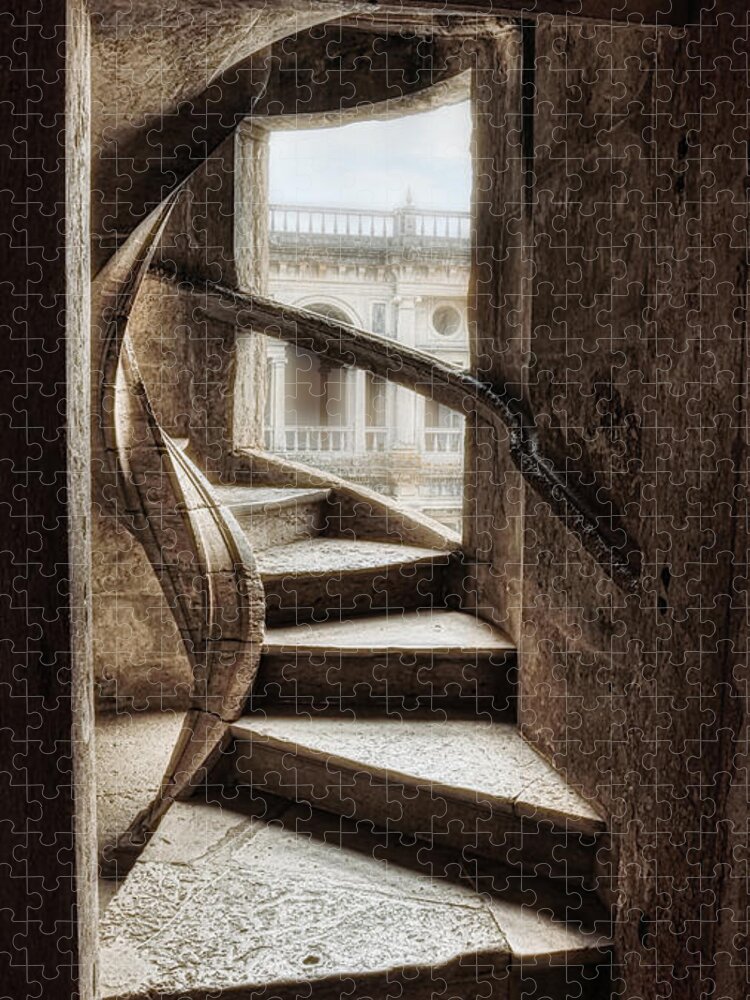 Stairway Jigsaw Puzzle featuring the photograph Tomar - Stairway to the cloister by Micah Offman
