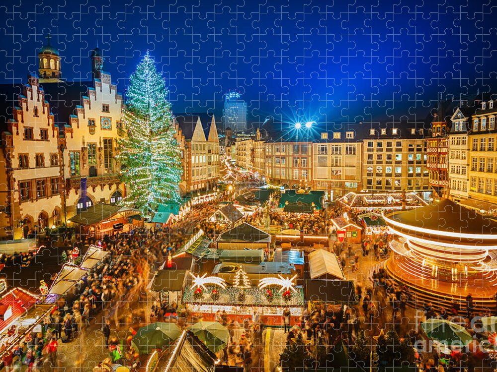 German Jigsaw Puzzle featuring the photograph Traditional Christmas Market by S.borisov