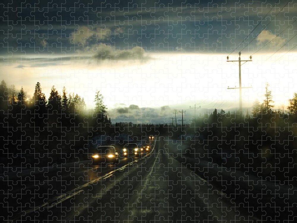 Pole Jigsaw Puzzle featuring the photograph Trans-canada Highway Bc by Photo By Simon Fleming