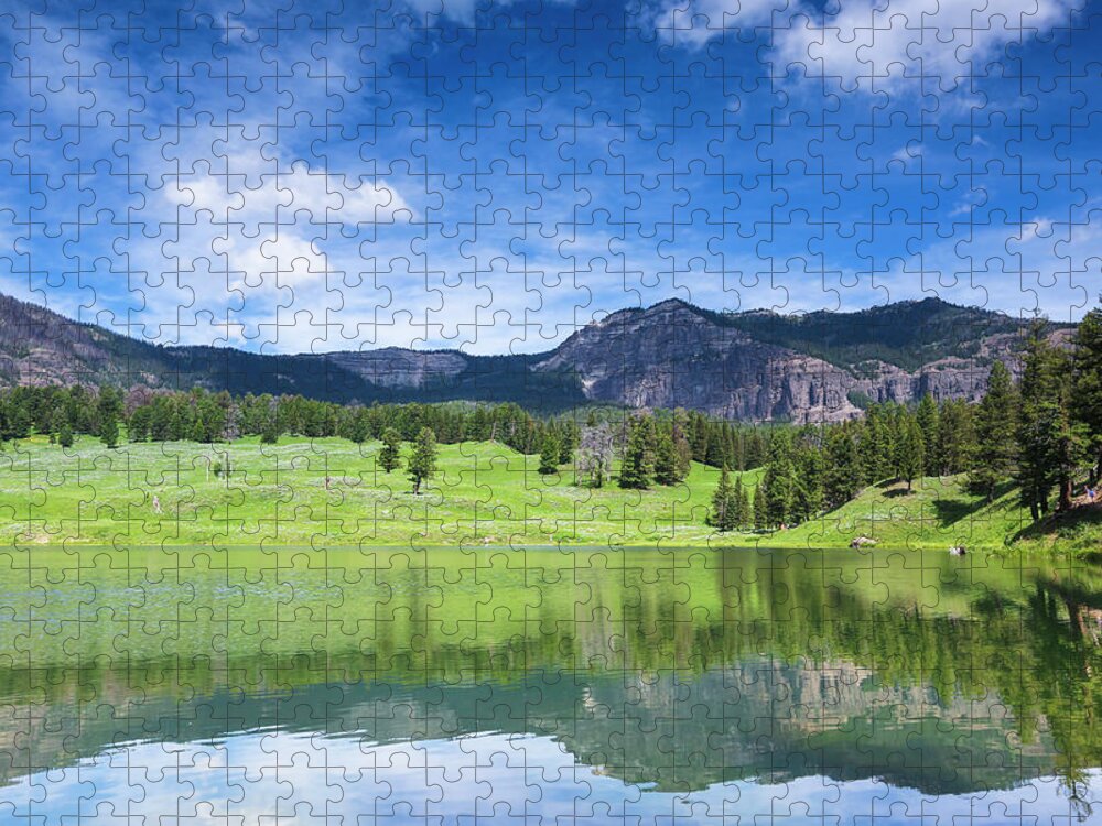 Scenics Jigsaw Puzzle featuring the photograph Trout Lake by Xavier Arnau Serrat
