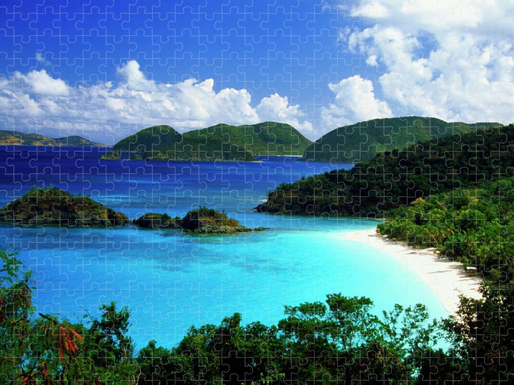Scenics Jigsaw Puzzle featuring the photograph Trunk Bay, St. John, U.s. Virgin by Medioimages/photodisc