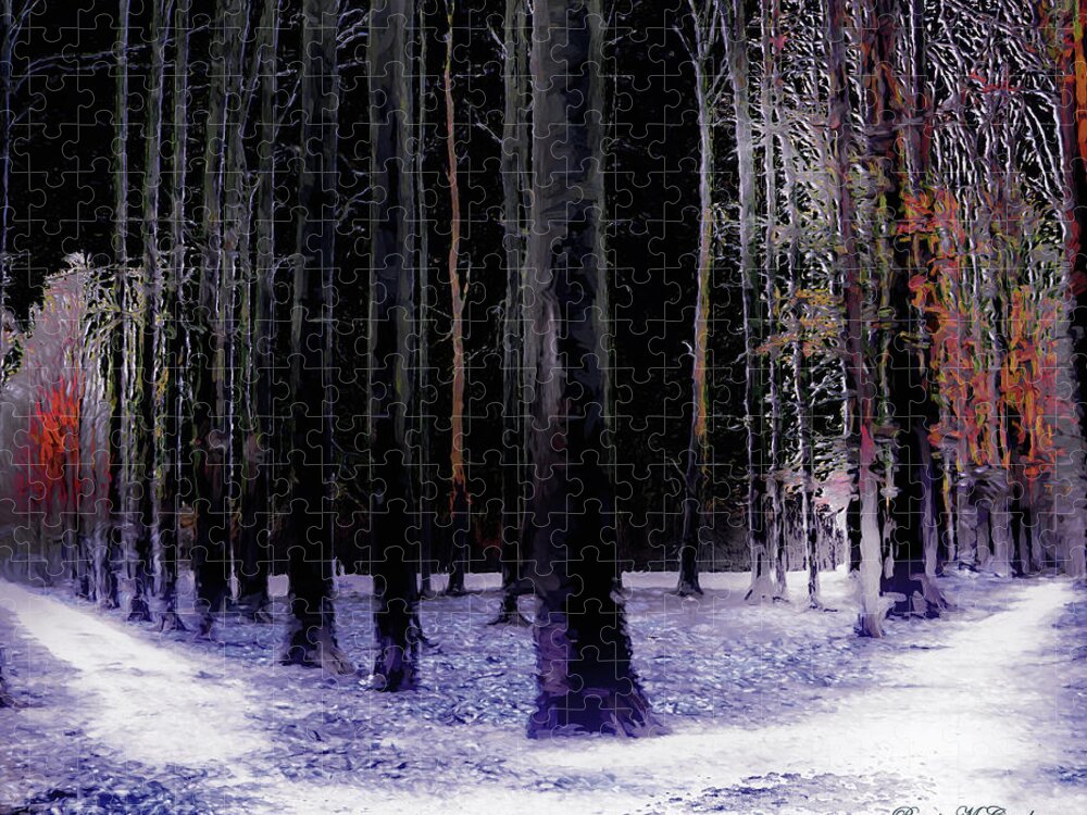 Trees Jigsaw Puzzle featuring the digital art Trust Your Intuition by Pennie McCracken