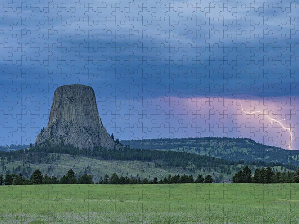 Devils Tower Jigsaw Puzzle featuring the photograph Turn on the Light Switch by Laura Hedien